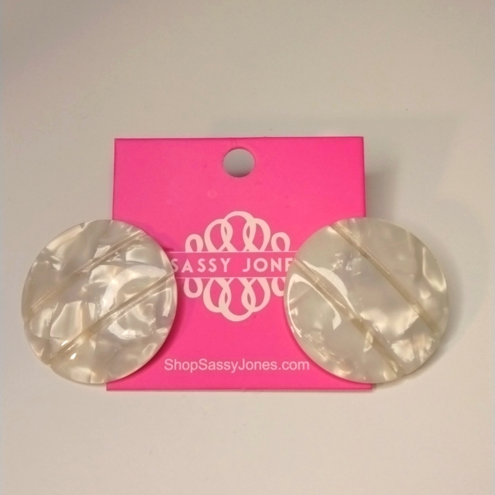 Sassy Jones Zaria White Studs